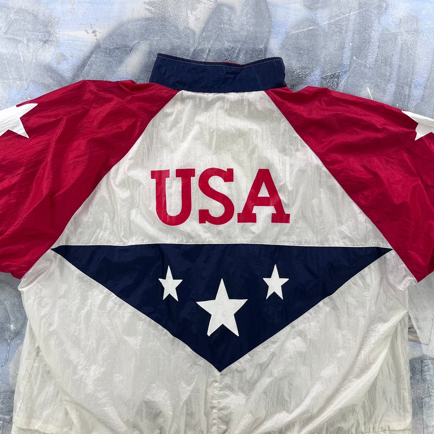 Vintage 90s USA Olympic Team Windbreaker Zip Jacket XXL