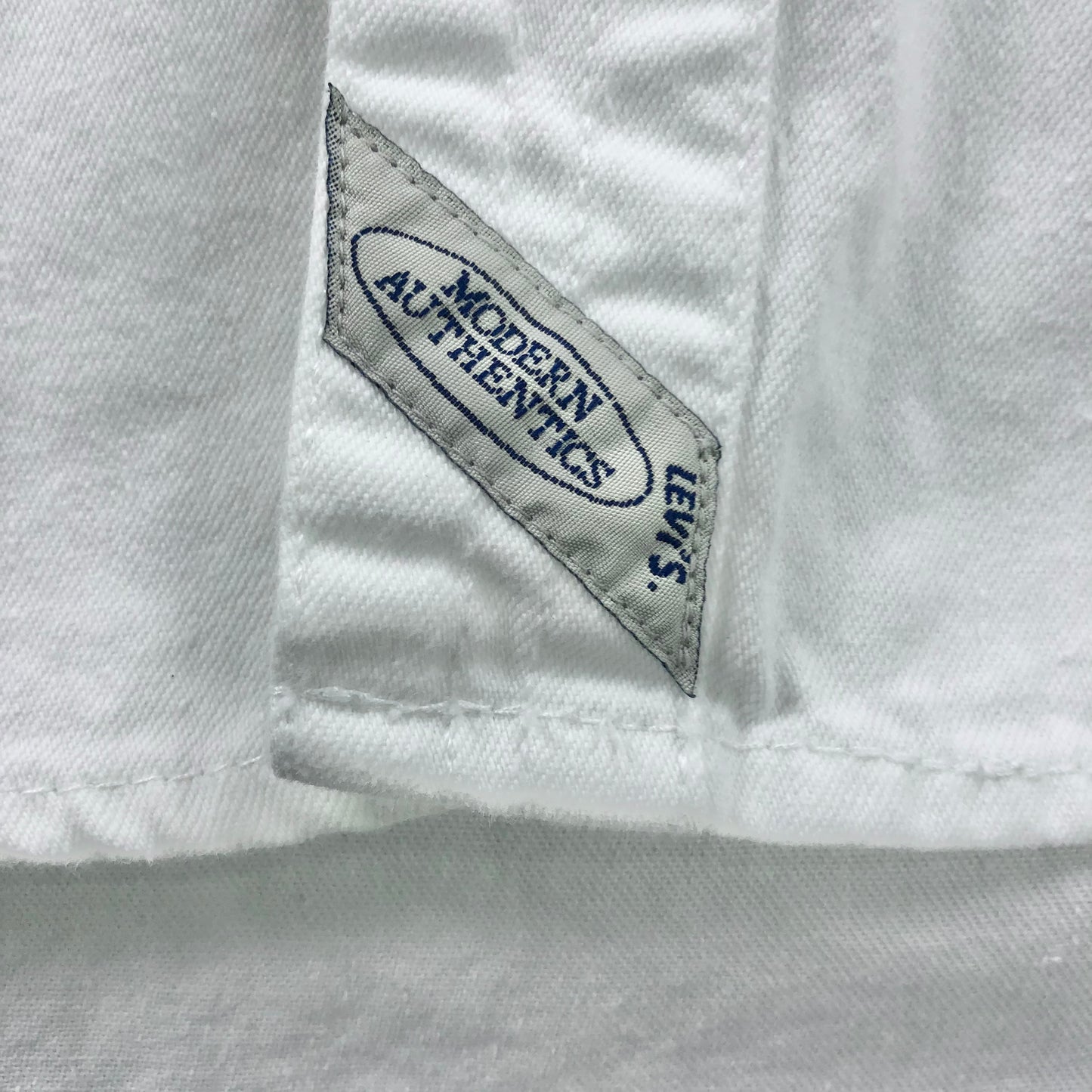 Vintage 90s Levis Embroided Mickey D´s Something For All Ages Denim Button Shirt S