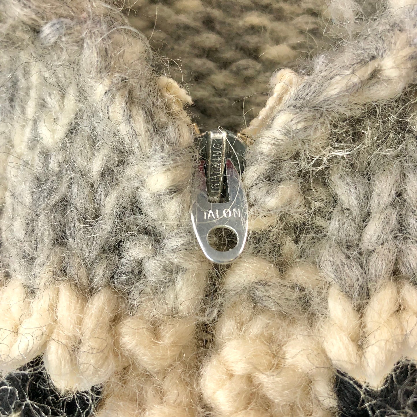 Vintage Cowichan Cardigan Wool Zip Sweater M