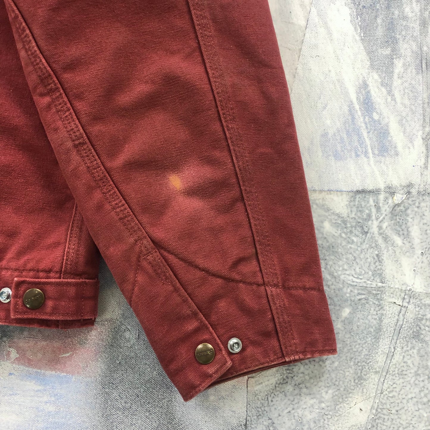 Vintage Carhartt WJ097 Detroit Workwear Blanket Lined Zip Jacket L (Women’s)
