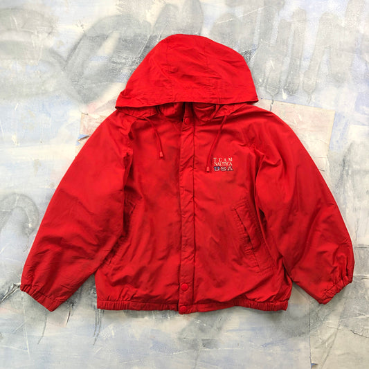 Vintage Nautica Team Nautica USA Fleece Lined Hooded Zip Jacket M