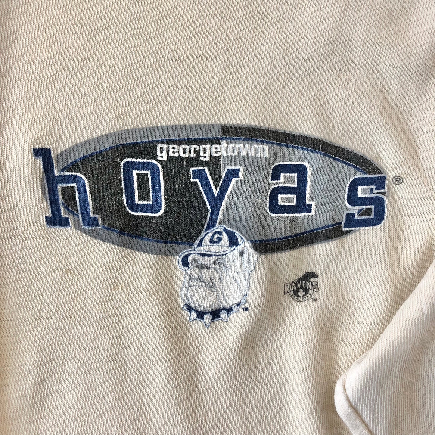 Vintage Georgetown Hoyas Henley Long Sleeve T Shirt M