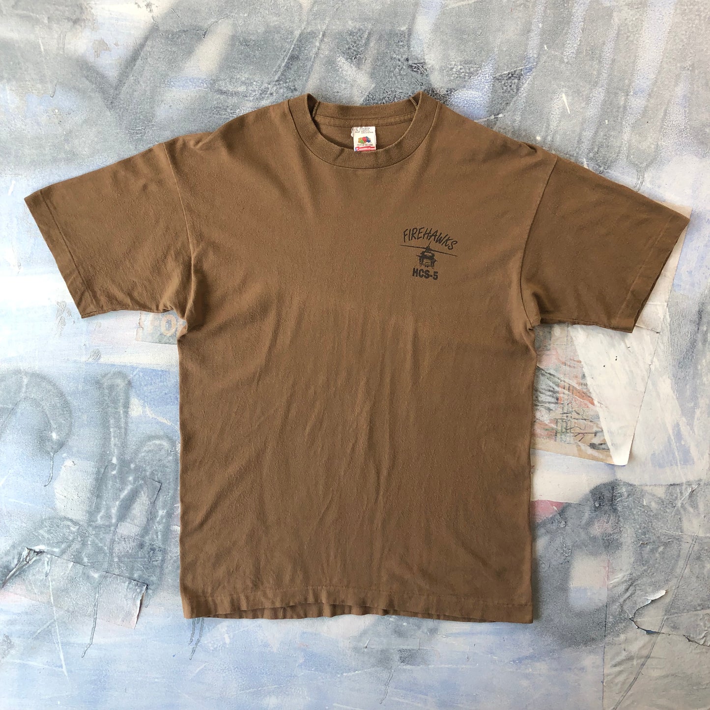 Vintage USA Navy Firehawks HCS-5 T Shirt L