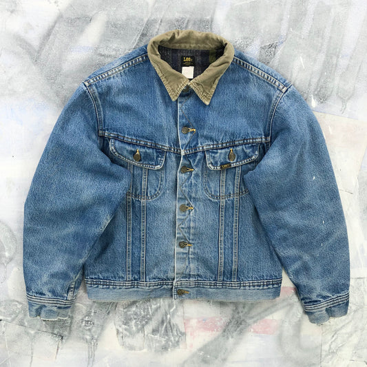 Vintage Lee Blanket Lined Corduroy Denim Button Jacket L