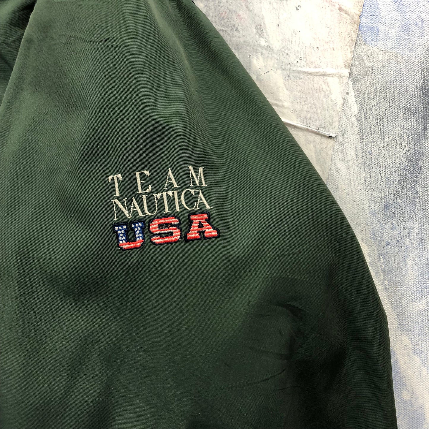 Vintage Nautica Team Nautica USA Fleece Lined Hooded Zip Jacket L