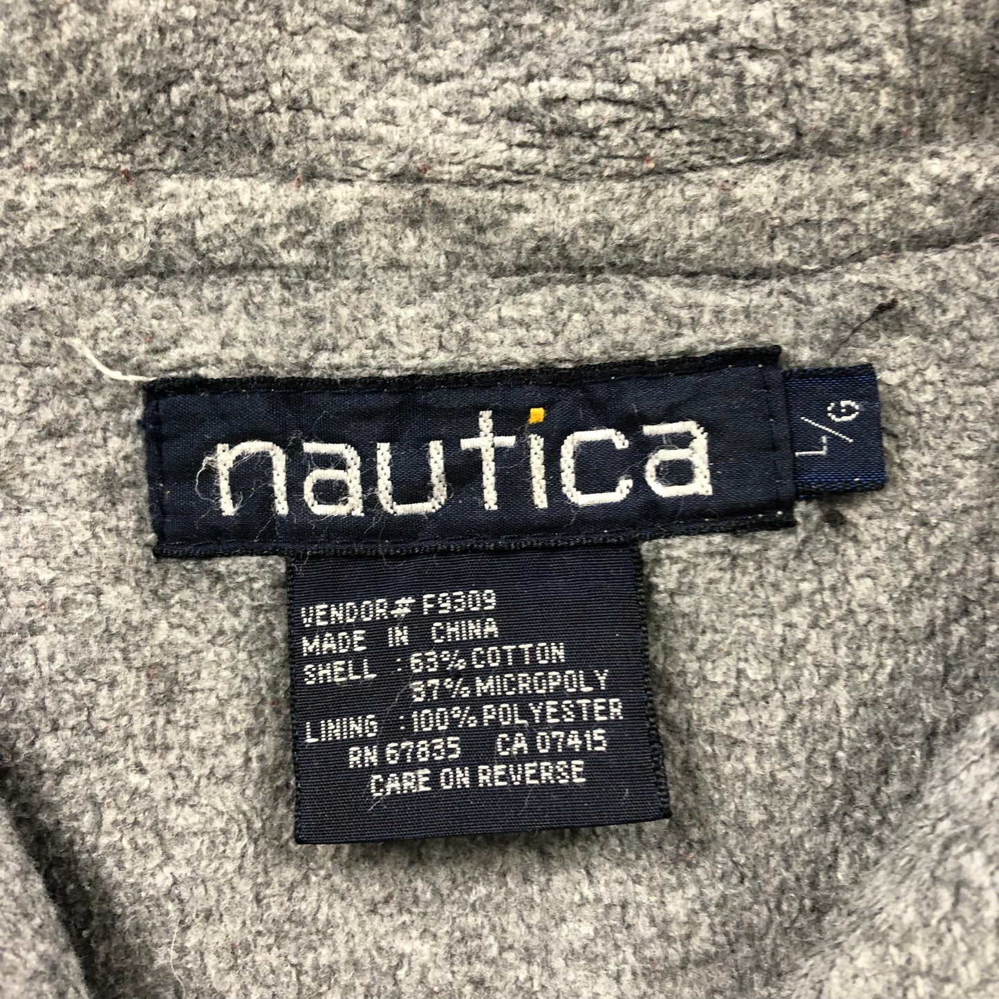 Vintage Nautica Team Nautica USA Fleece Lined Hooded Zip Jacket L