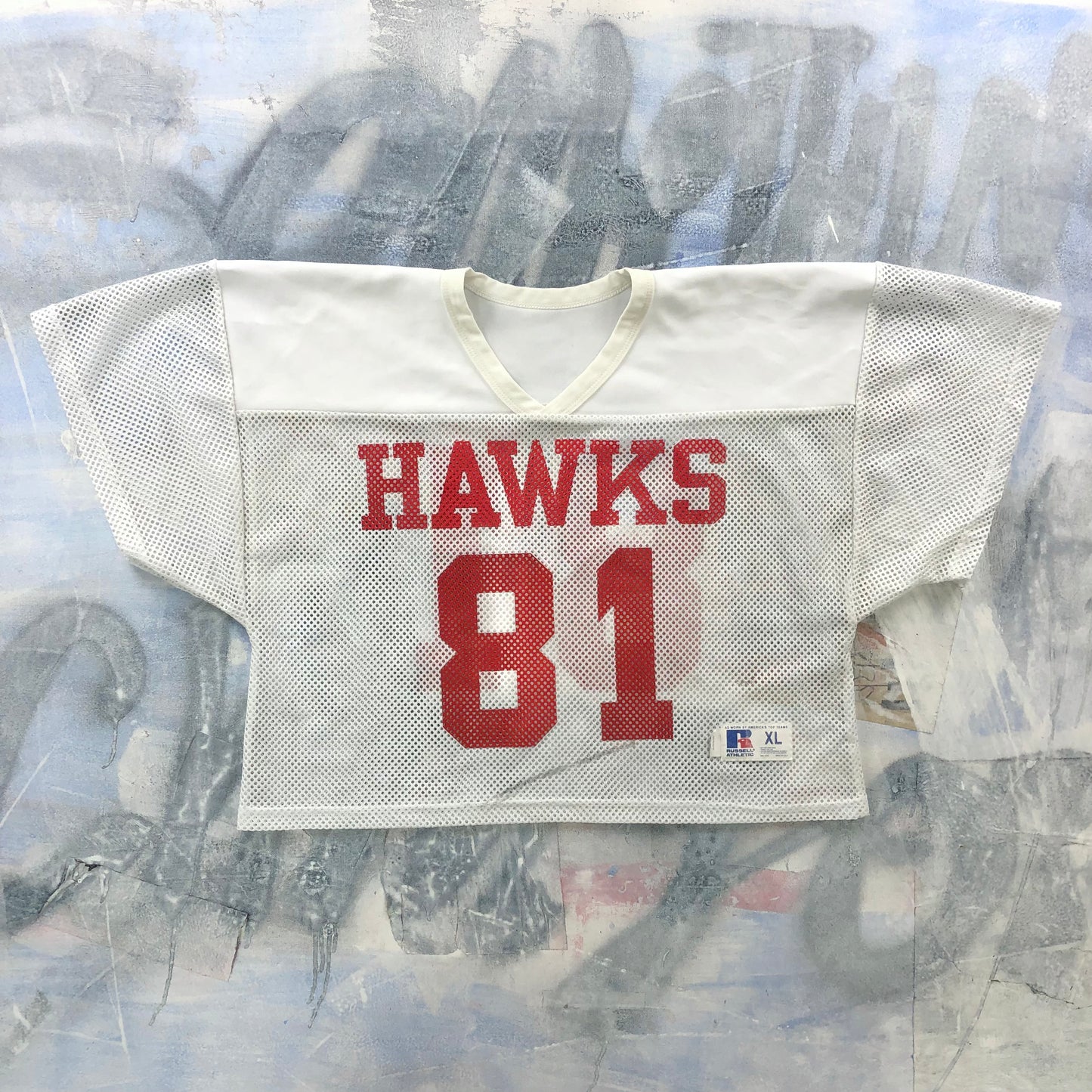 Vintage USA Russell Hawks Football 81 Jersey XL