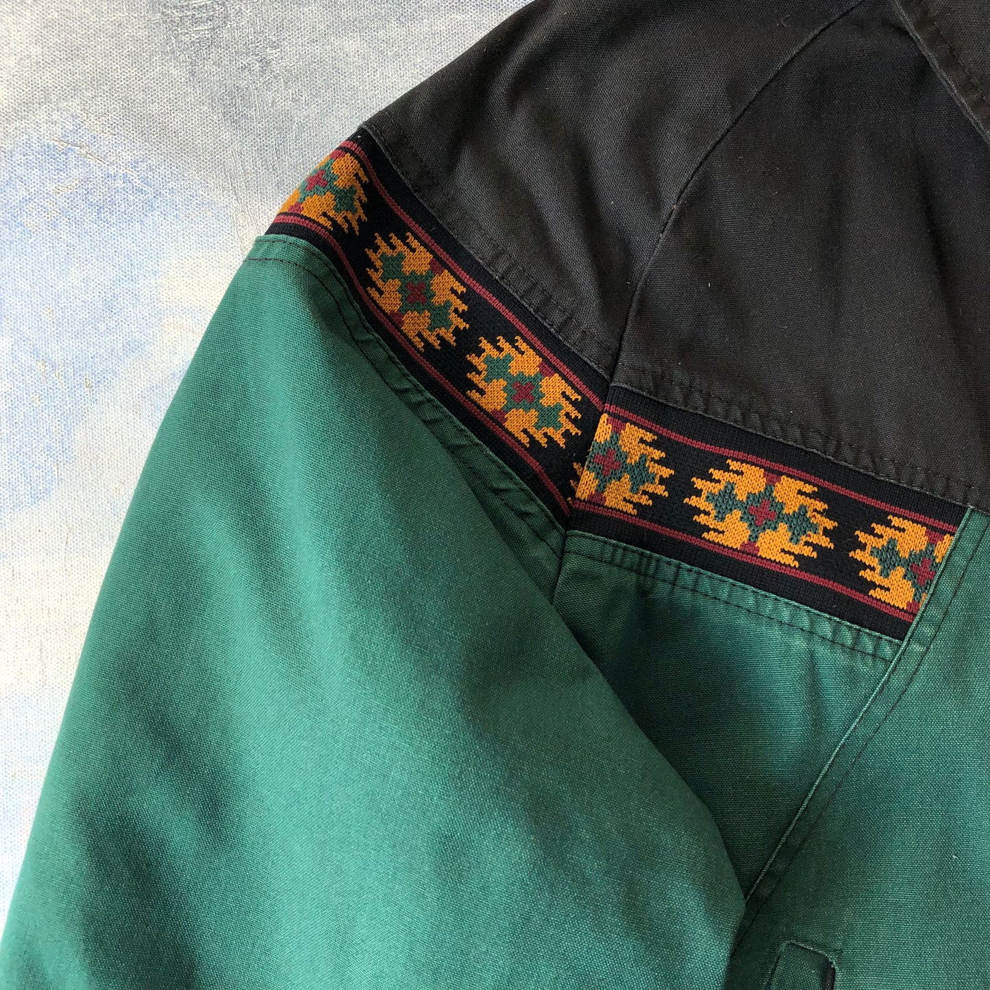 Vintage USA Canyon Guide Outfitters Blanket Lined Aztec Bomber Zip Jacket L
