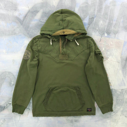 Vintage Polo Ralph Lauren Fish & Game Club Rugby Long Sleeve Hooded Polo M