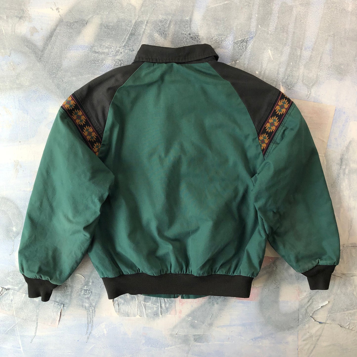 Vintage USA Canyon Guide Outfitters Blanket Lined Aztec Bomber Zip Jacket L