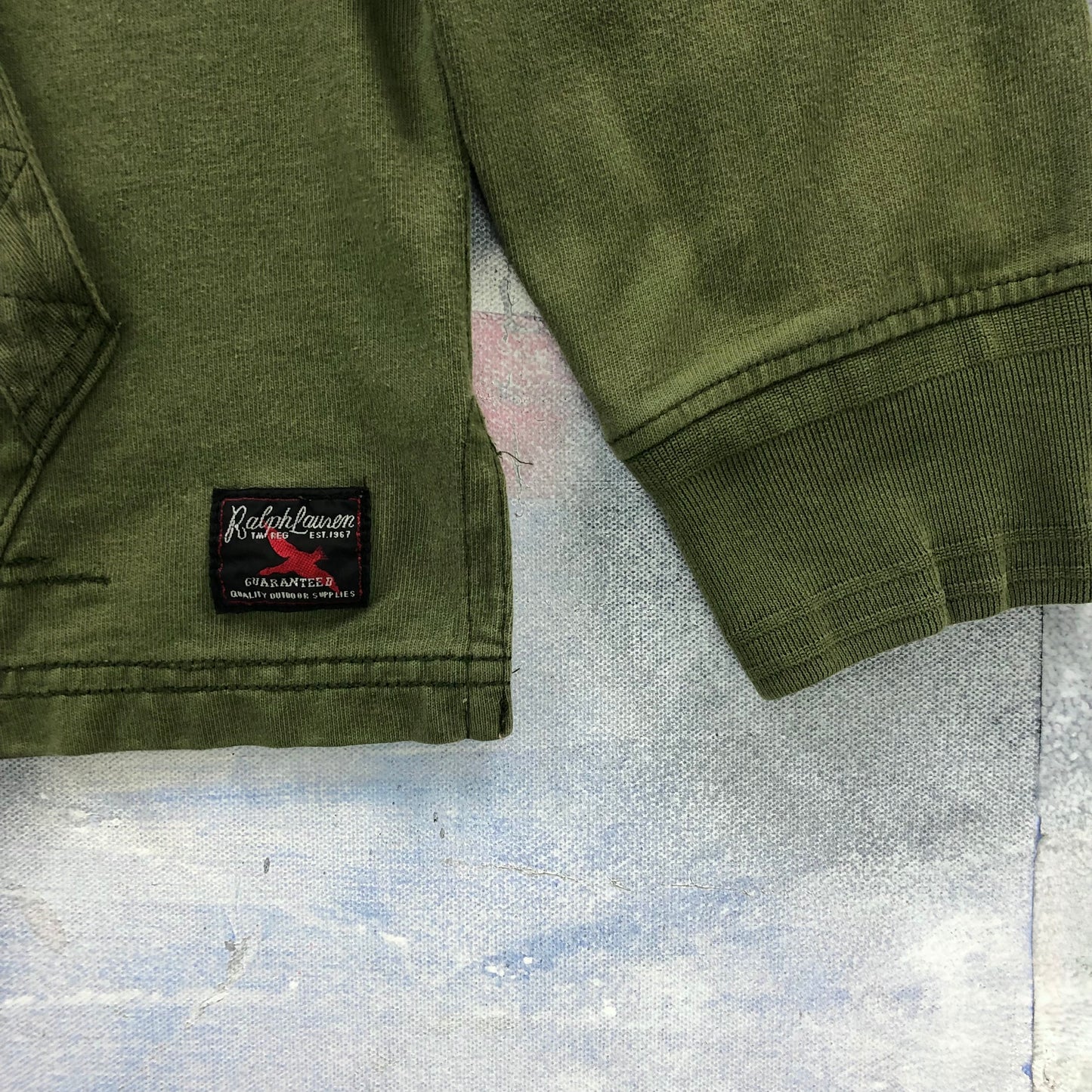 Vintage Polo Ralph Lauren Fish & Game Club Rugby Long Sleeve Hooded Polo M