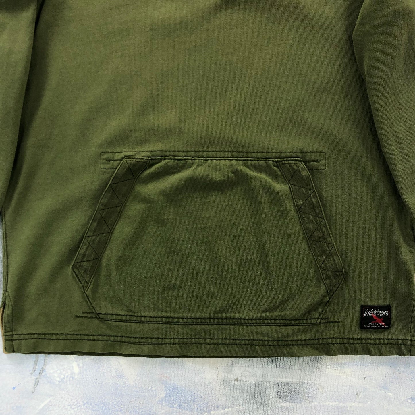 Vintage Polo Ralph Lauren Fish & Game Club Rugby Long Sleeve Hooded Polo M