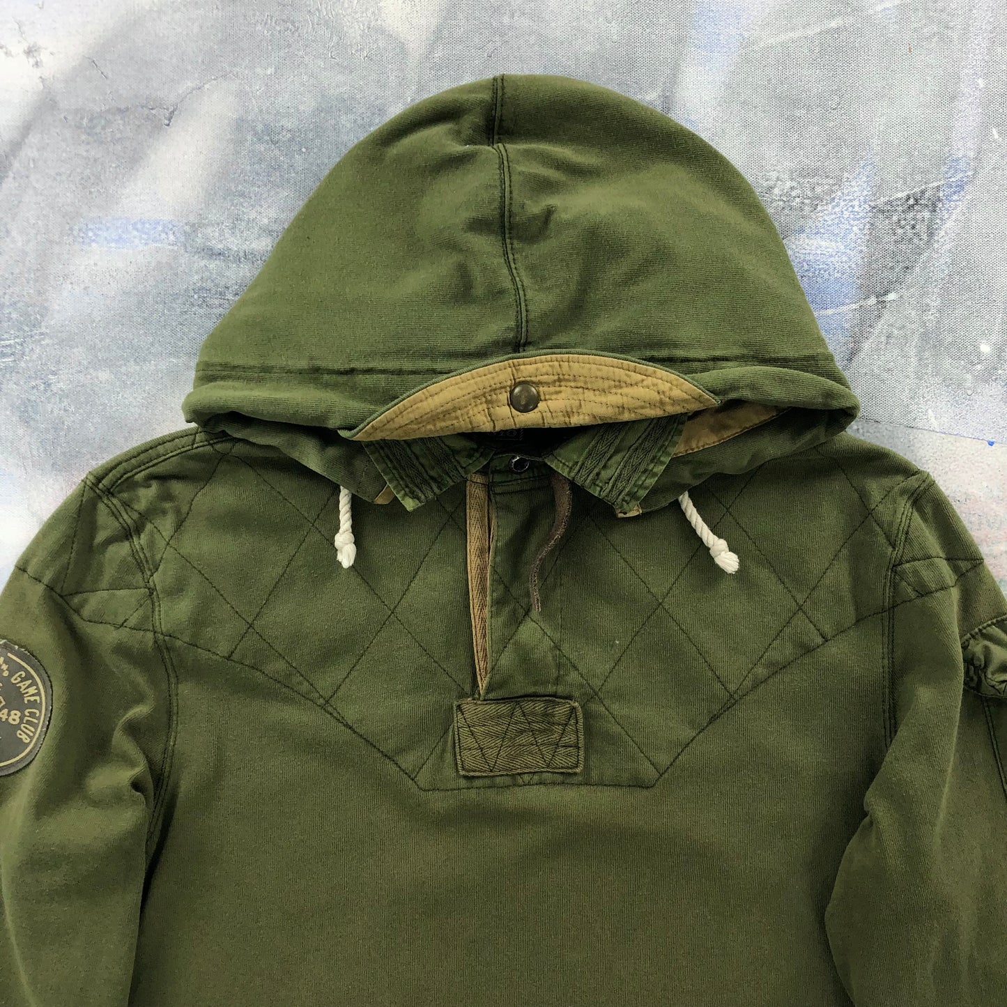 Vintage Polo Ralph Lauren Fish & Game Club Rugby Long Sleeve Hooded Polo M