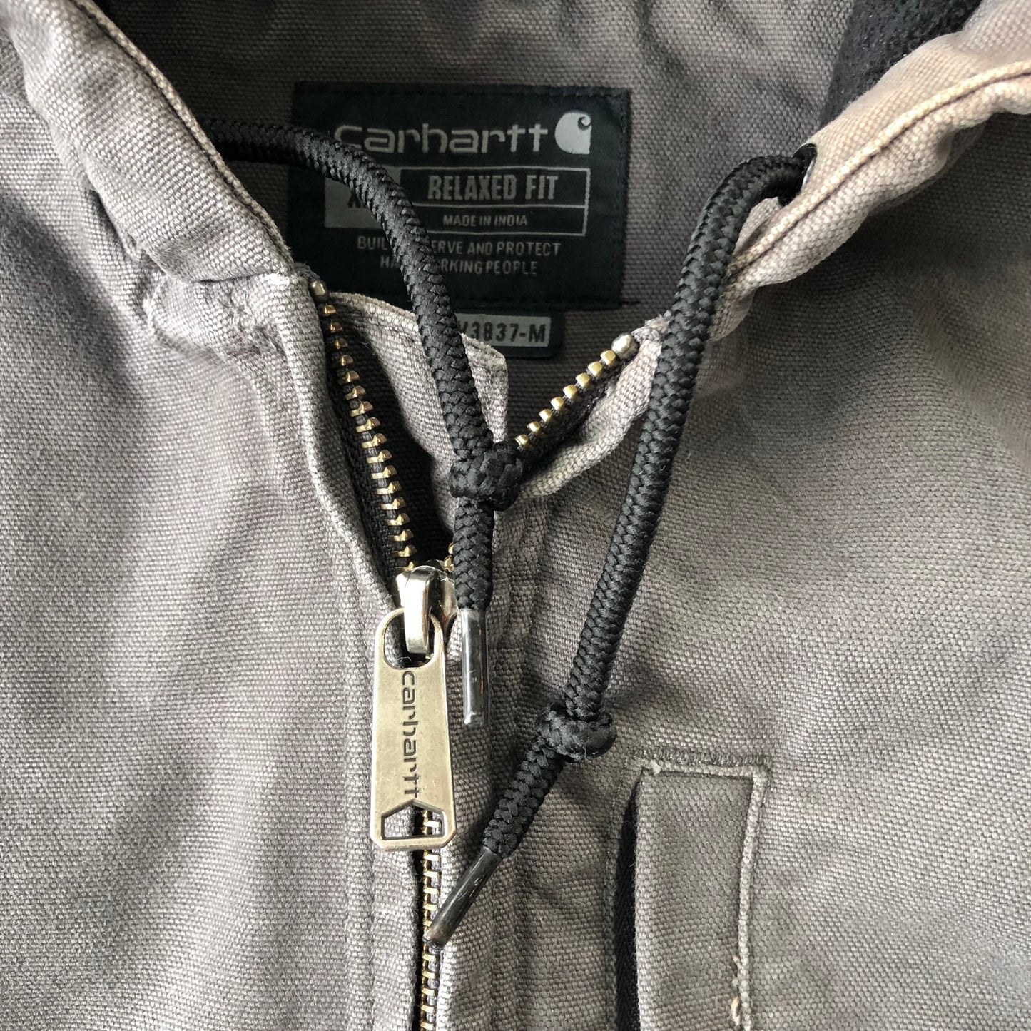 Carhartt Relaxed Fit Duck Washed Fleece Lined Hooded Zip Vest XL