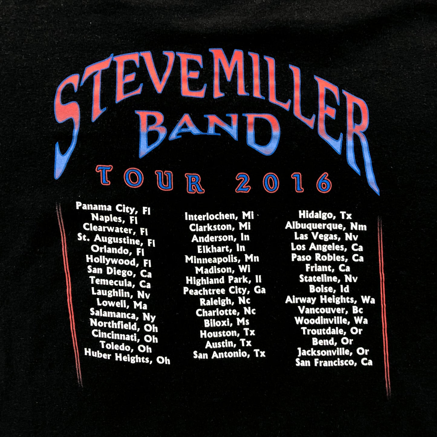 Vintage Steve Miller Band 2016 Tour T Shirt XXL