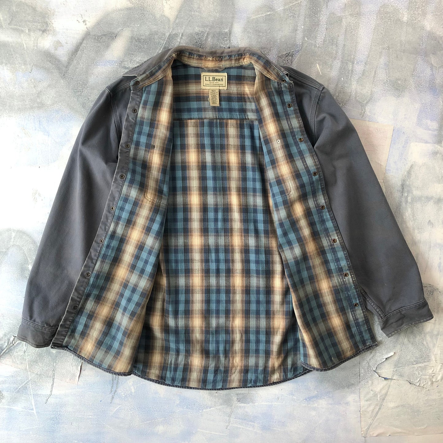 Vintage L.L Bean Workwear Heavyweight Plaid Lined Button Shirt L