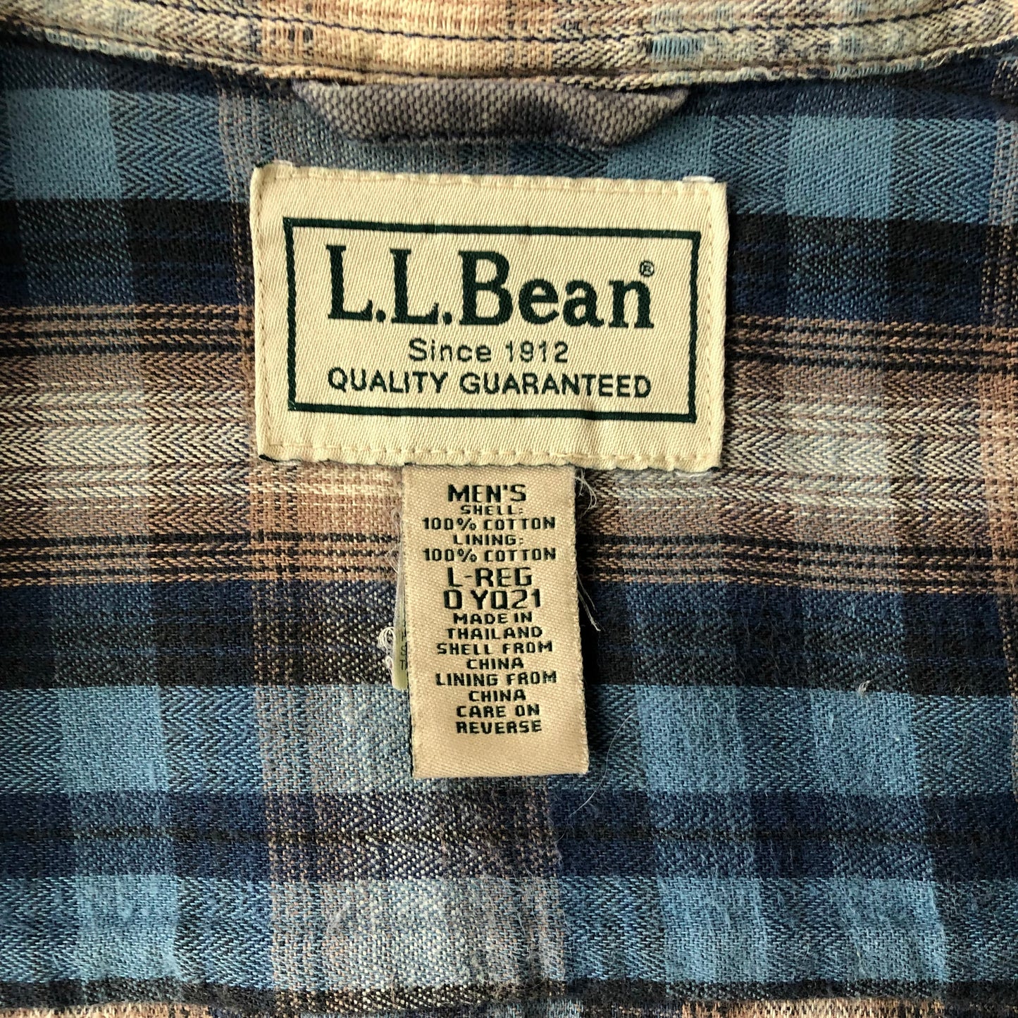 Vintage L.L Bean Workwear Heavyweight Plaid Lined Button Shirt L