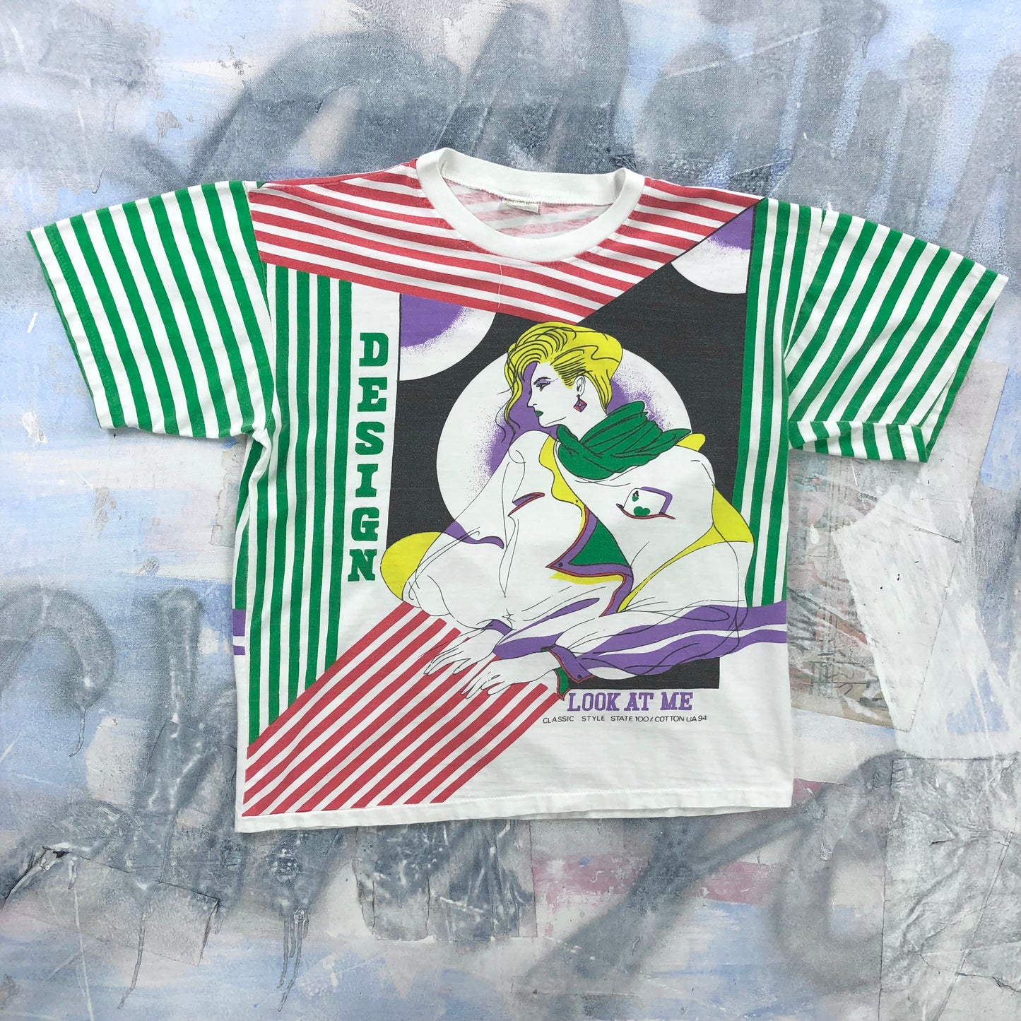 Vintage 90s Design Look At Me Single Stitch T Shirt L