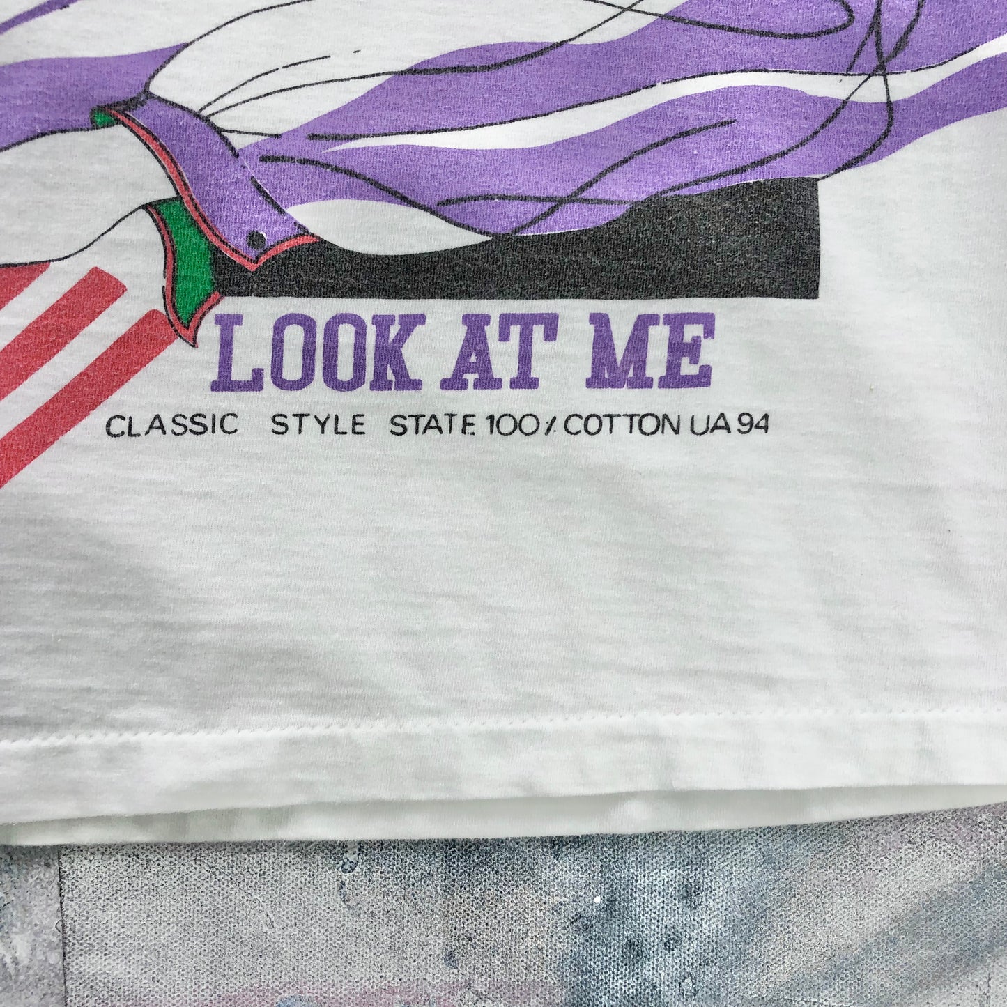Vintage 90s Design Look At Me Single Stitch T Shirt L