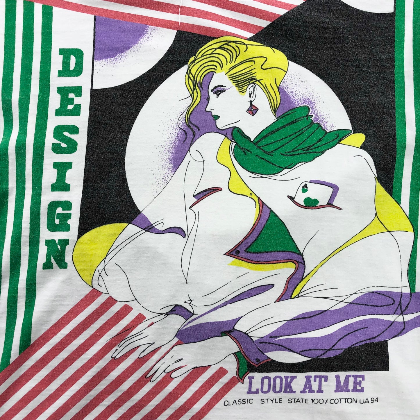 Vintage 90s Design Look At Me Single Stitch T Shirt L