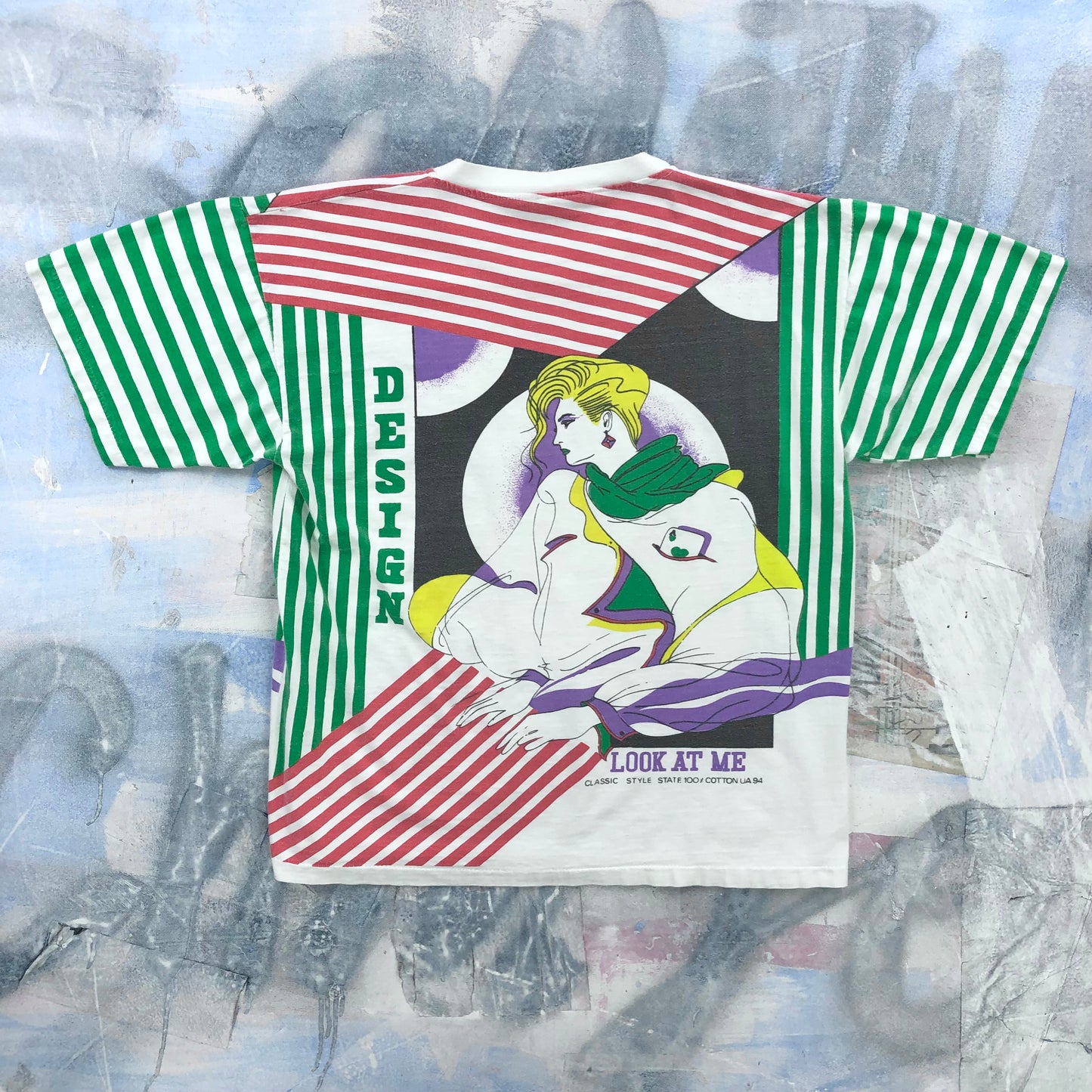 Vintage 90s Design Look At Me Single Stitch T Shirt L