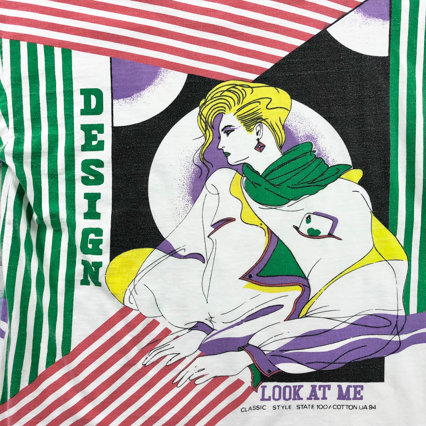 Vintage 90s Design Look At Me Single Stitch T Shirt L