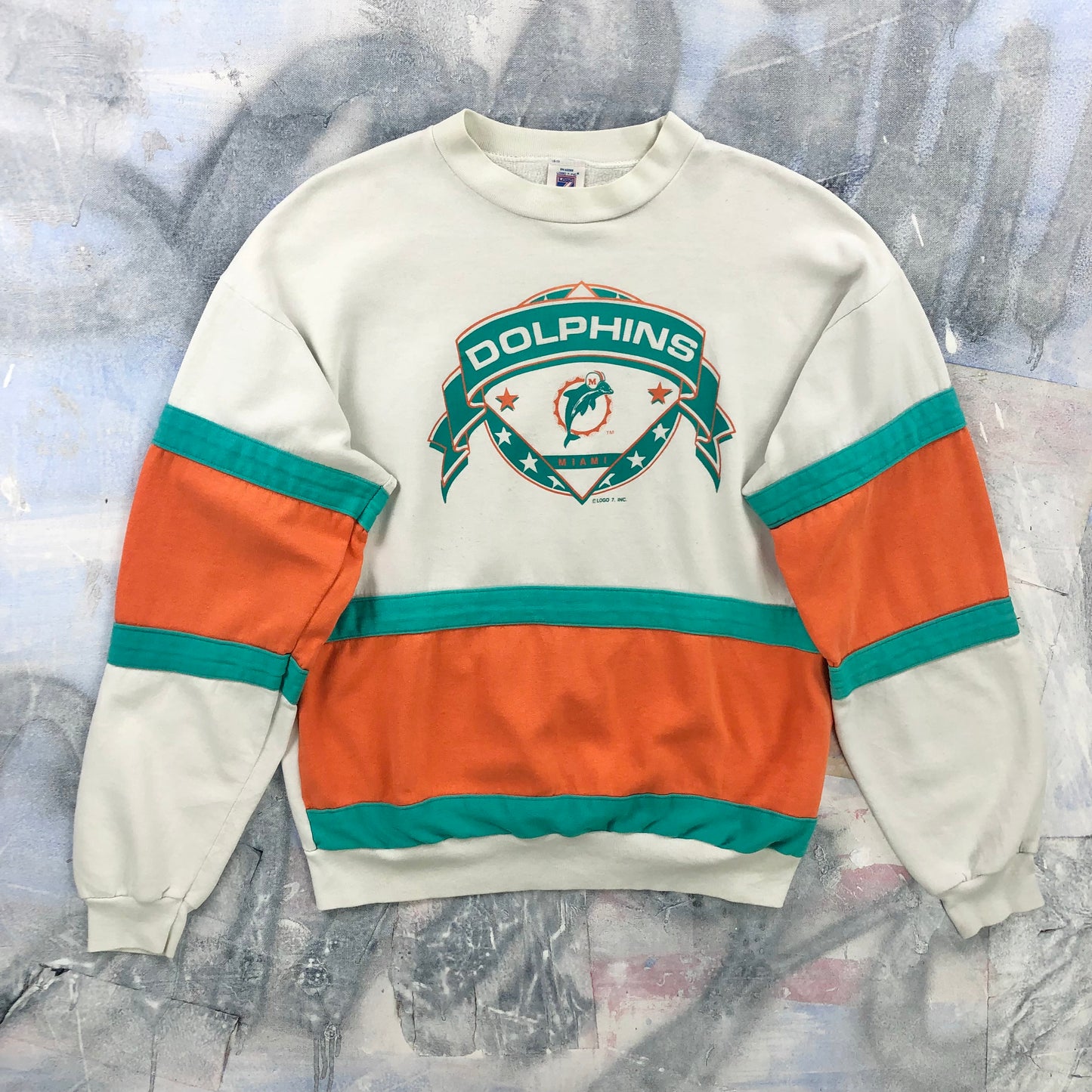 Vintage 90s USA NFL Miami Dolphins Crewneck Sweatshirt XL