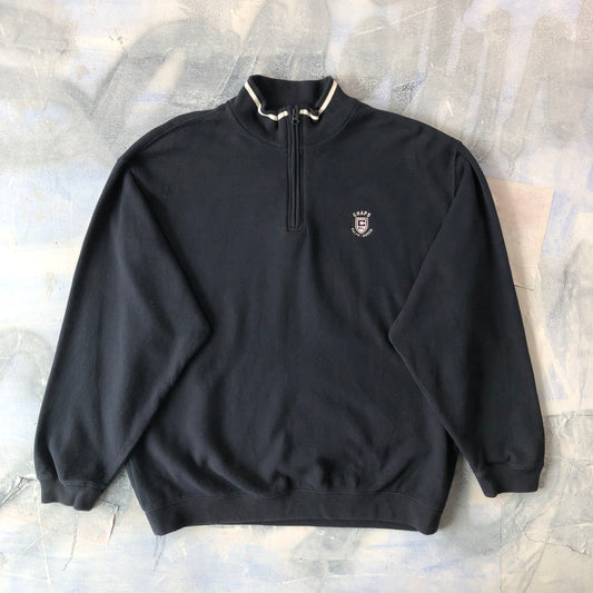Vintage Chaps Ralph Lauren Quarter Zip Mock Neck Sweatshirt L