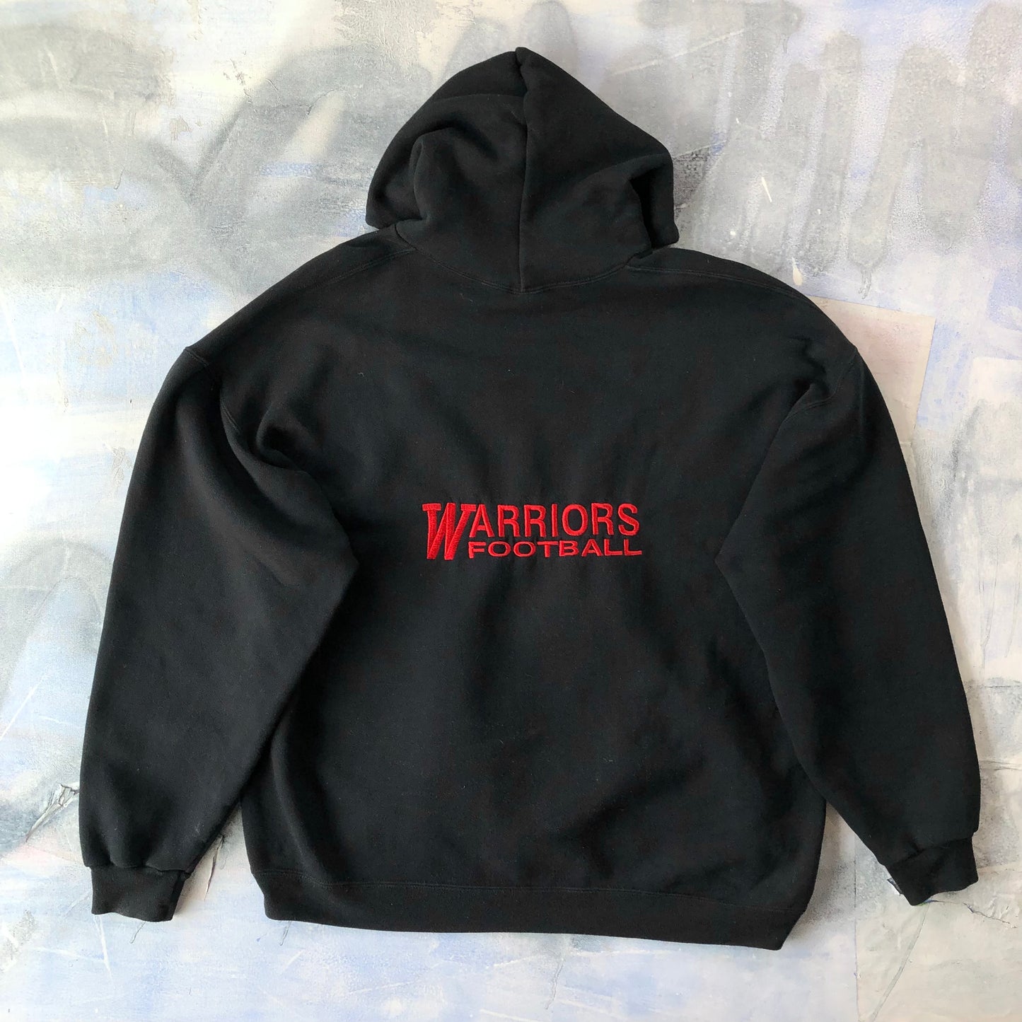 Vintage Russell Warriors Football Hoodie Sweatshirt XXL