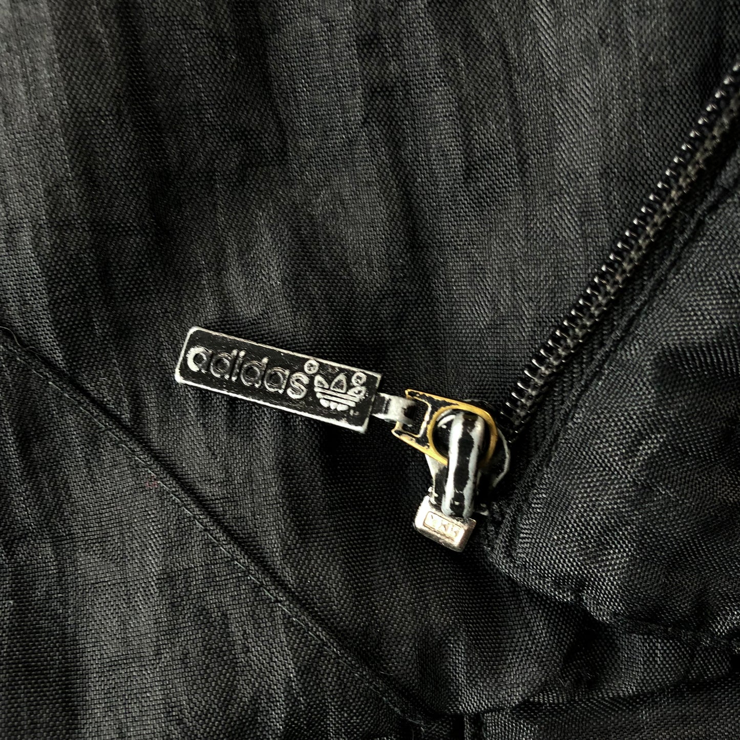 Vintage 90s Adidas Trefoil Mock Neck Windbreaker Full Zip Jacket L