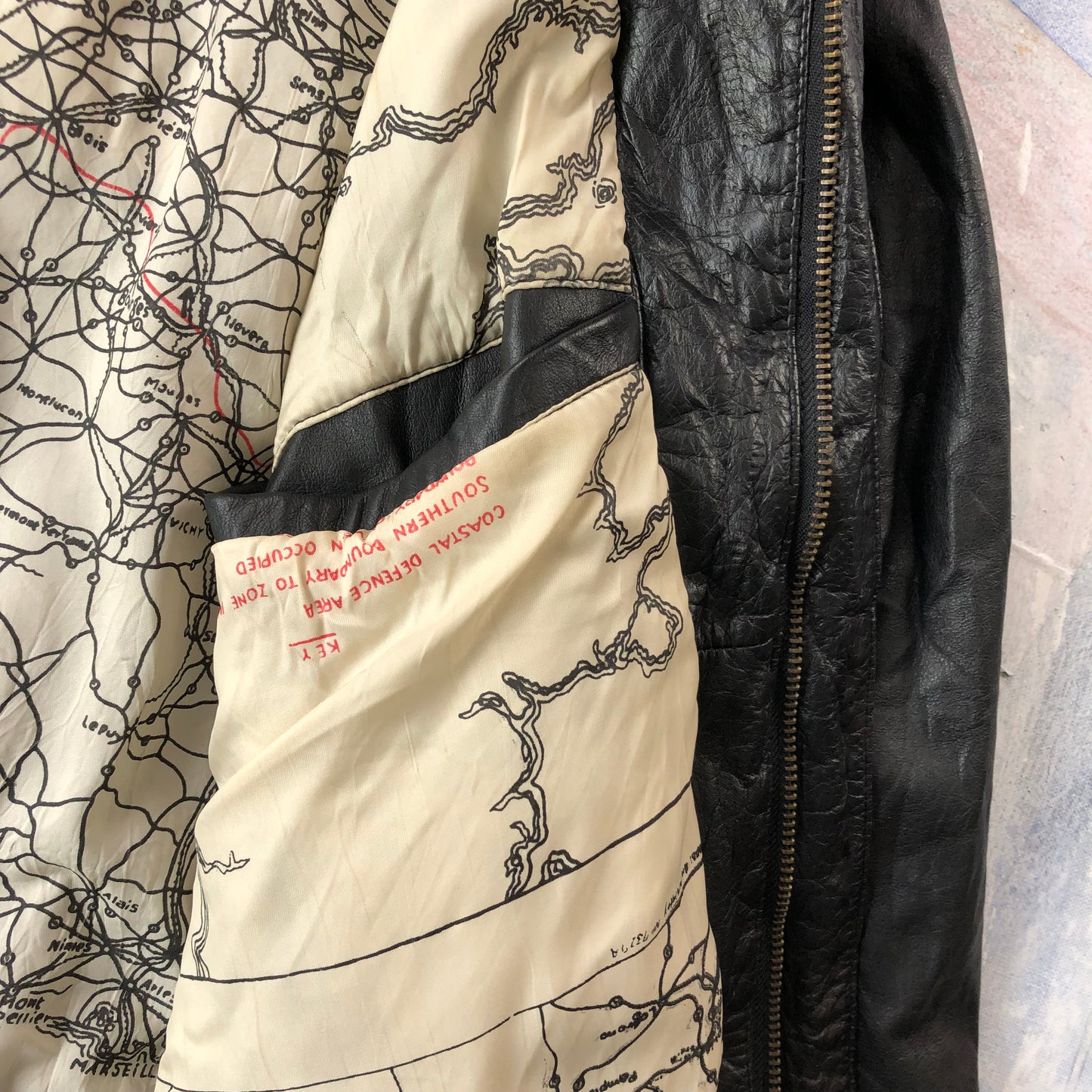 Vintage Hard Rock Cafe Honolulu Hawaii Leather Aviator Map Lined Zip Jacket XL