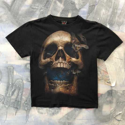 Vintage Y2K Hot Rock Skull & Bats T Shirt M