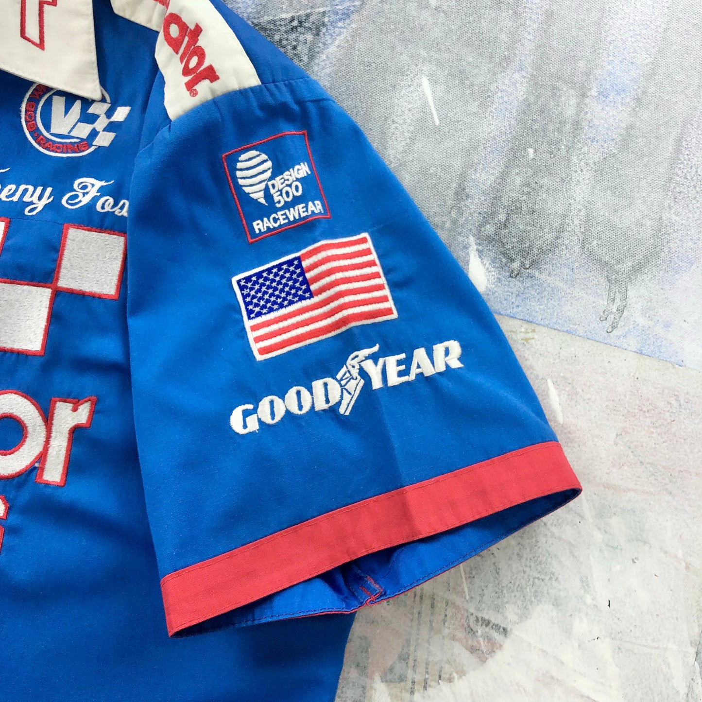 Vintage 90s Nascar Winston Cup Purolator Racing Button Shirt