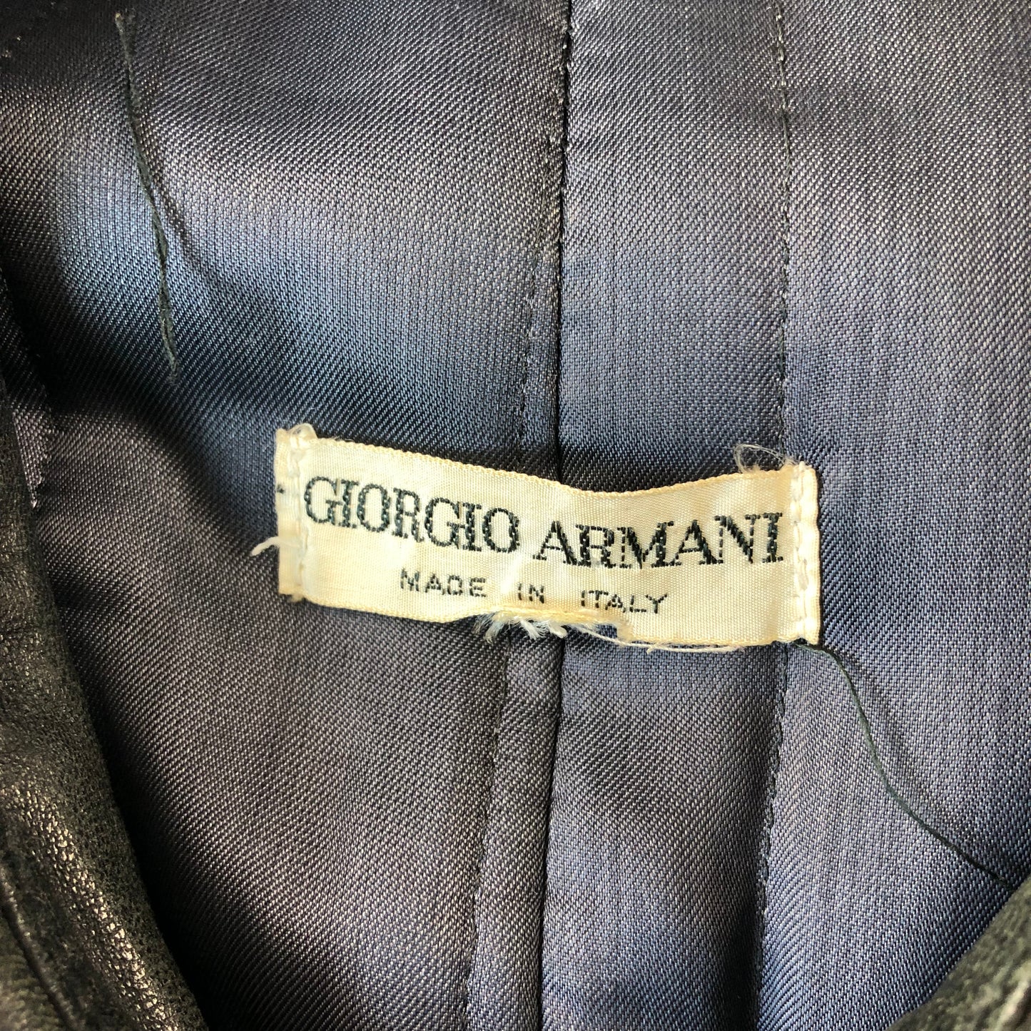 Giorgio Armani Leather Belted Trench Coat