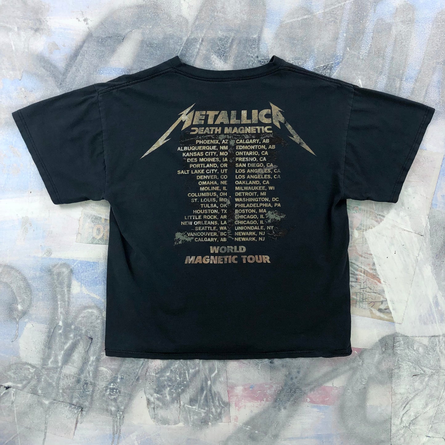 Vintage Metallica Death Magnetic World Magnetic Tour T Shirt M