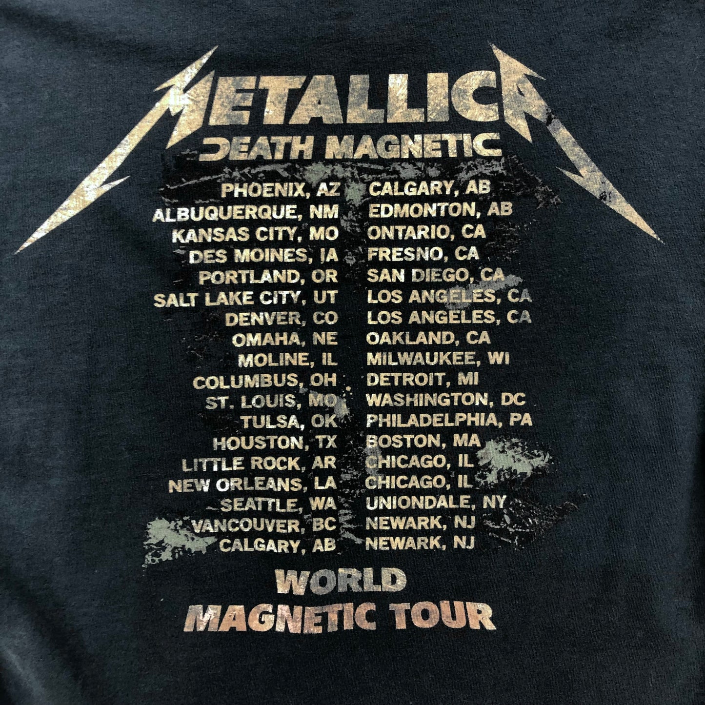 Vintage Metallica Death Magnetic World Magnetic Tour T Shirt M