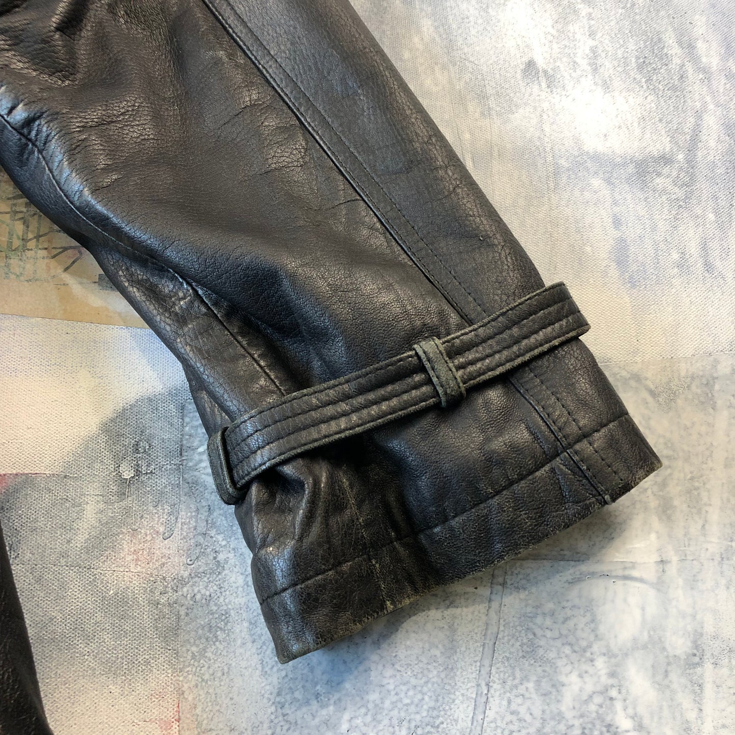 Giorgio Armani Leather Belted Trench Coat