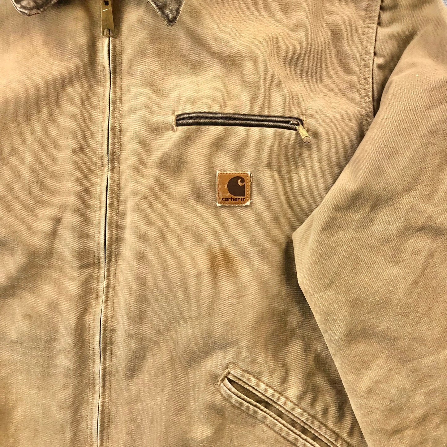 Vintage Carhartt J97 Detroit Blanket Lined Zip Jacket L
