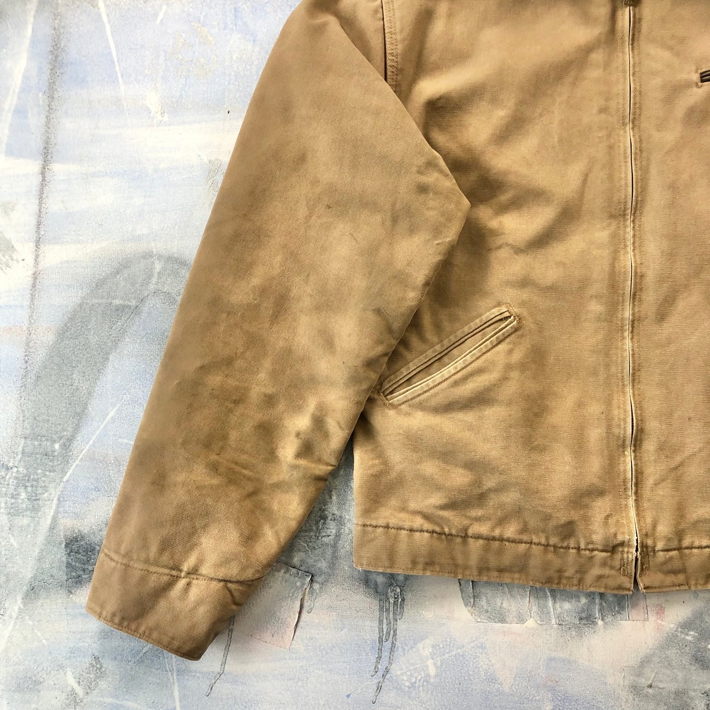 Vintage Carhartt J97 Detroit Blanket Lined Zip Jacket L
