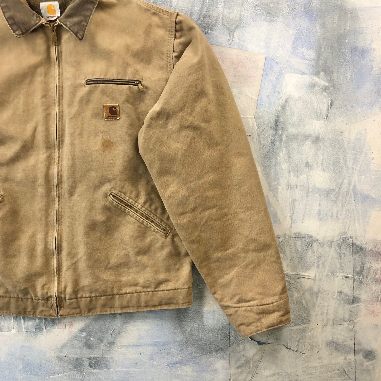 Vintage Carhartt J97 Detroit Blanket Lined Zip Jacket L