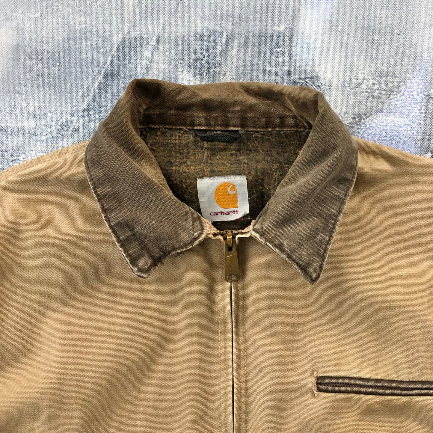 Vintage Carhartt J97 Detroit Blanket Lined Zip Jacket L