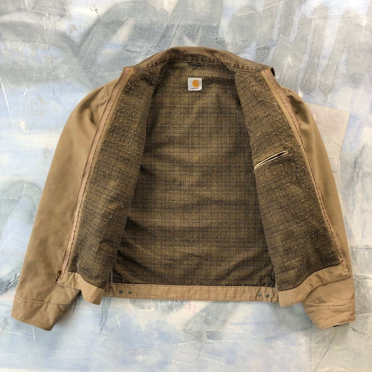 Vintage Carhartt J97 Detroit Blanket Lined Zip Jacket L