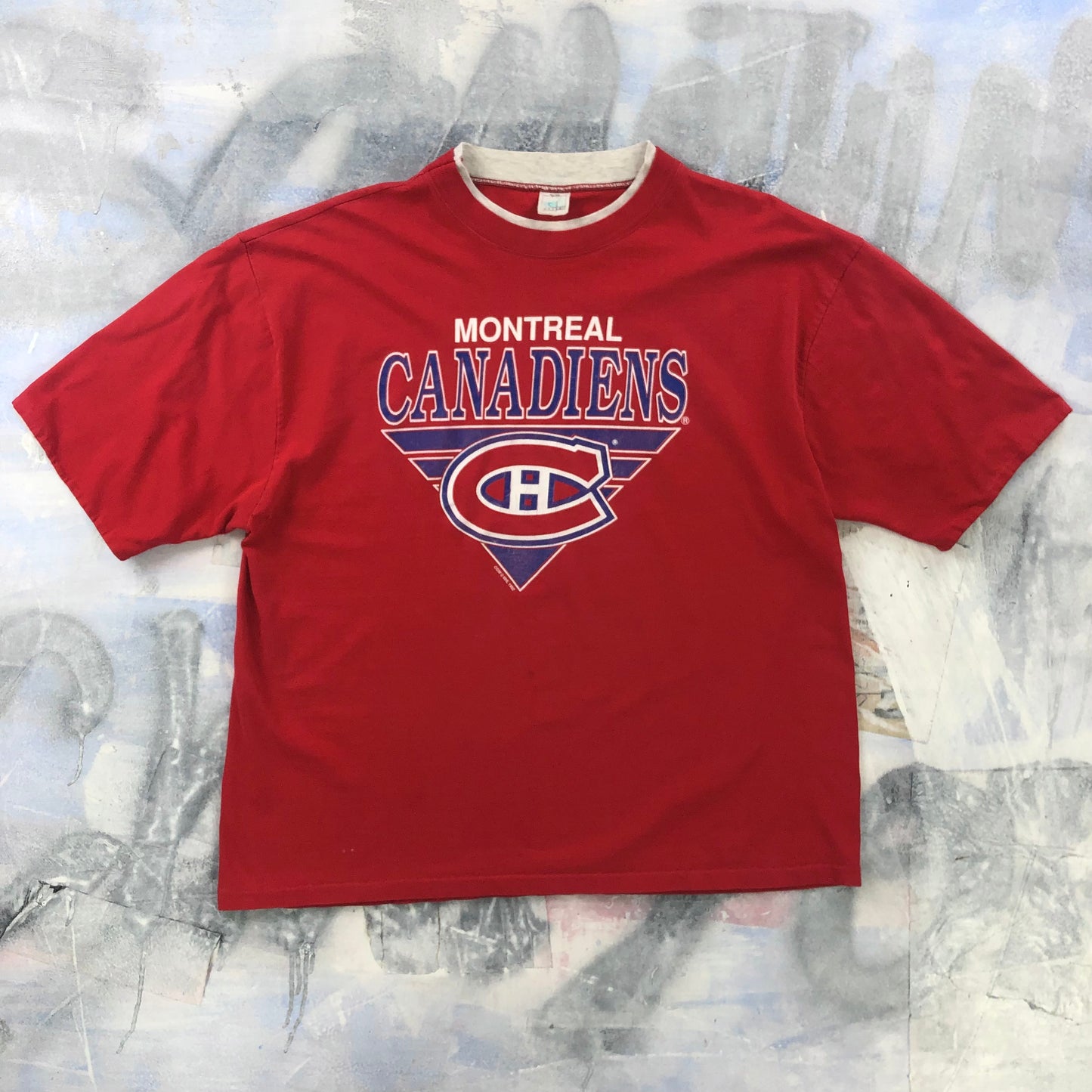 Vintage 90s NHL Montreal Canadiens Single Stitch Heavyweight T Shirt XL