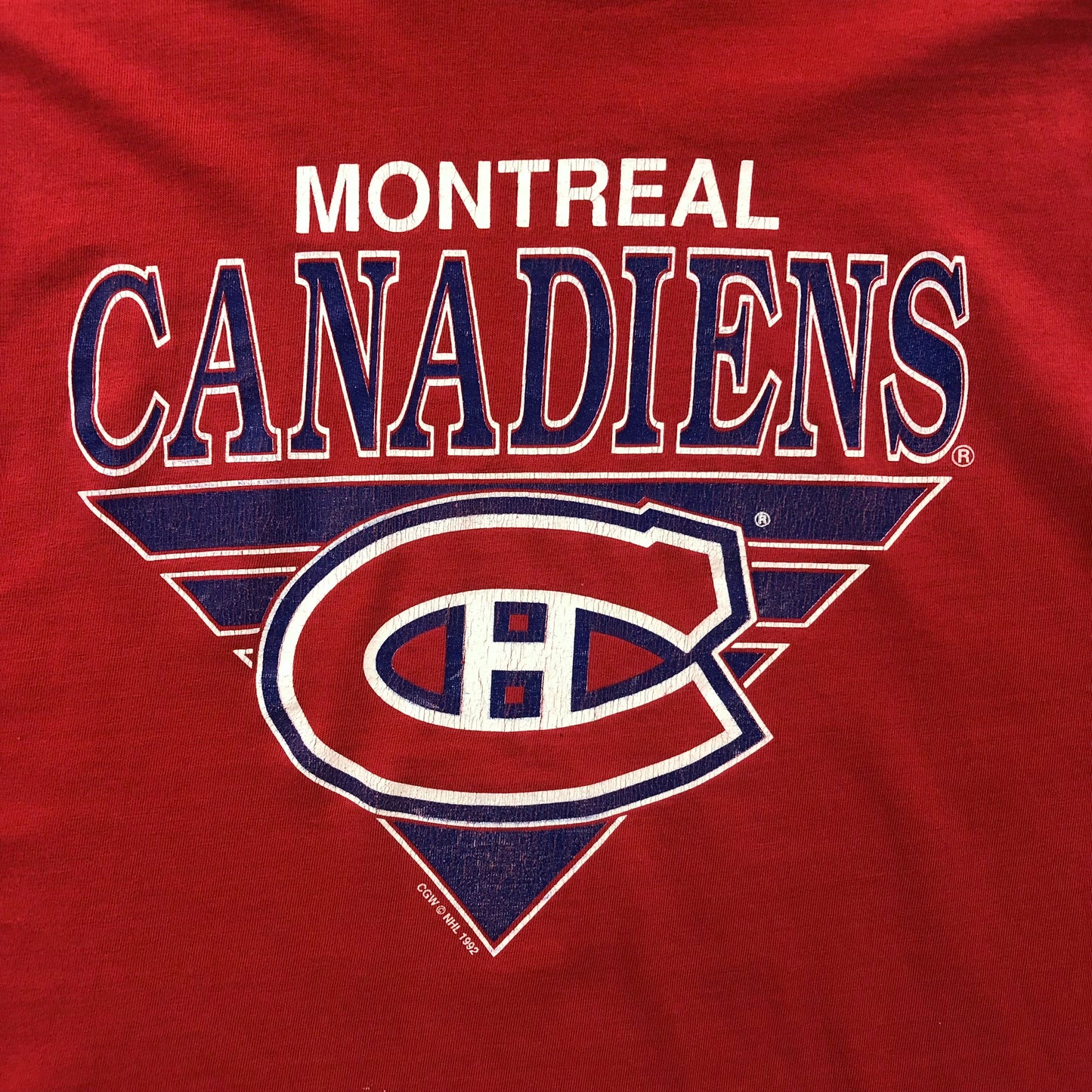 Vintage 90s NHL Montreal Canadiens Single Stitch Heavyweight T Shirt XL