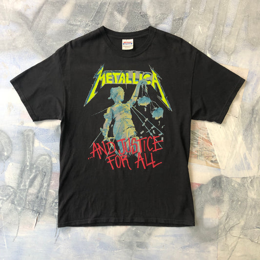 Vintage Metallica Justice For All Hammer Of Justice Crushes You T Shirt L