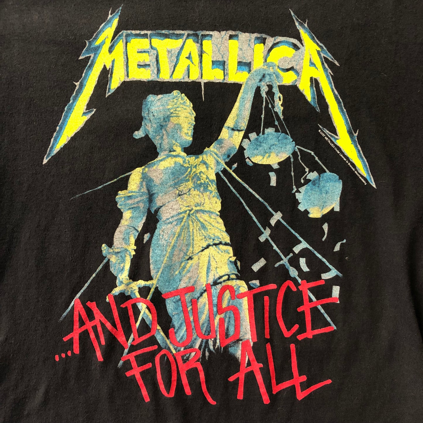 Vintage Metallica Justice For All Hammer Of Justice Crushes You T Shirt L