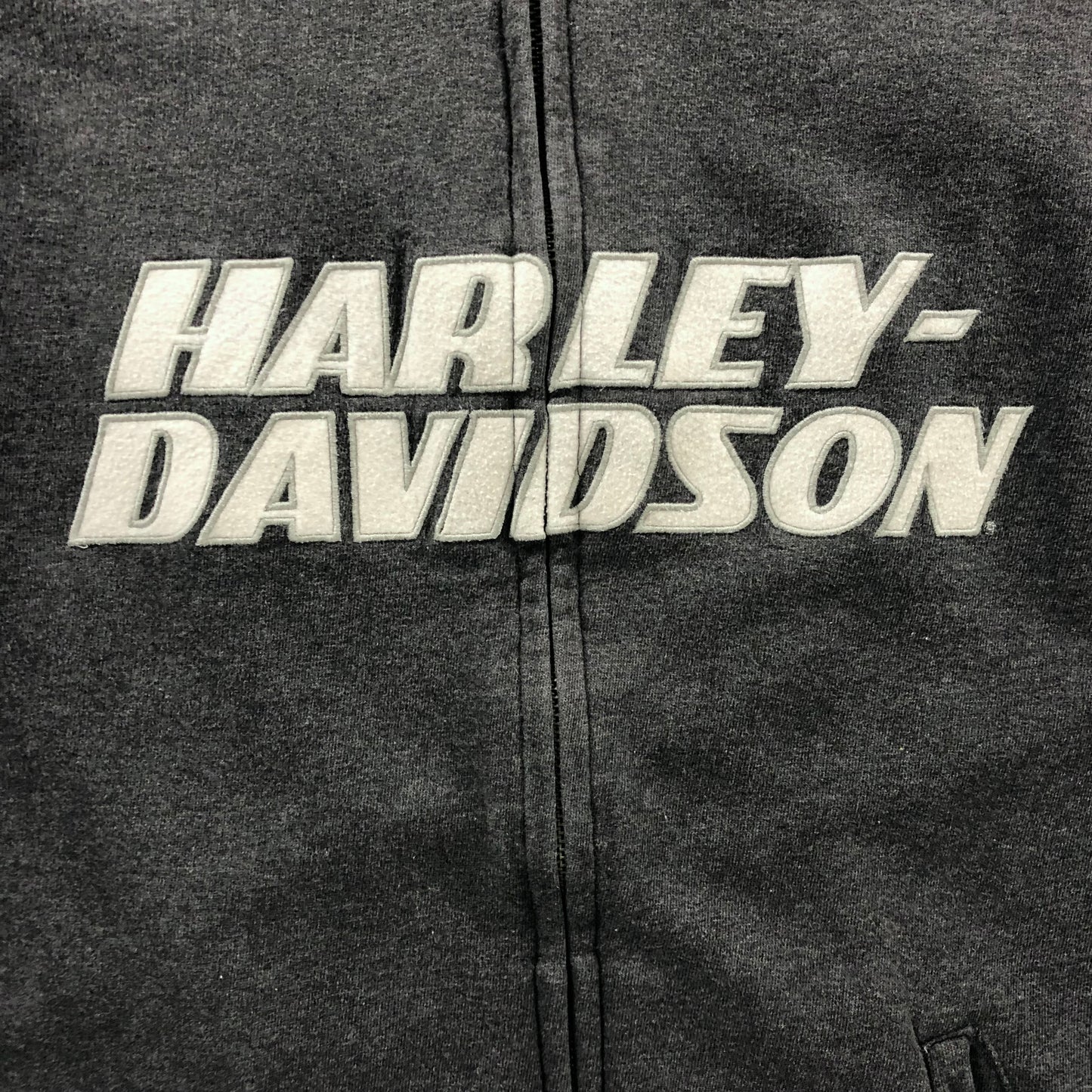 Vintage Harley Davidson Motorcycles Racing Hoodie Full Zip Sweatshirt M