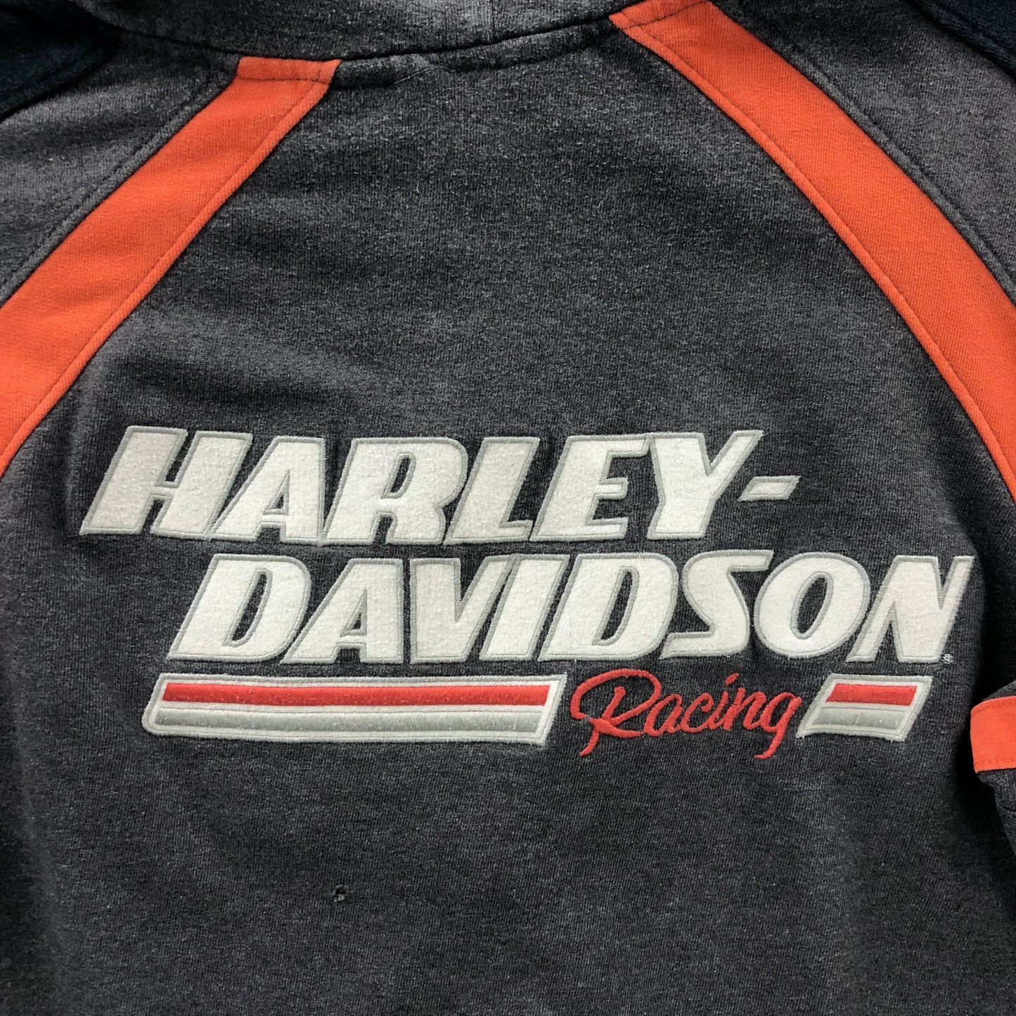 Vintage Harley Davidson Motorcycles Racing Hoodie Full Zip Sweatshirt M