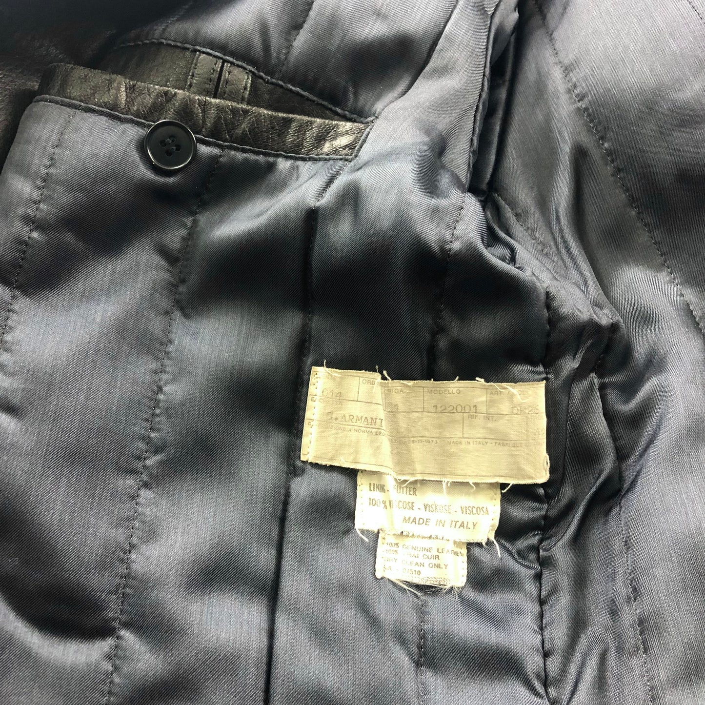 Giorgio Armani Leather Belted Trench Coat