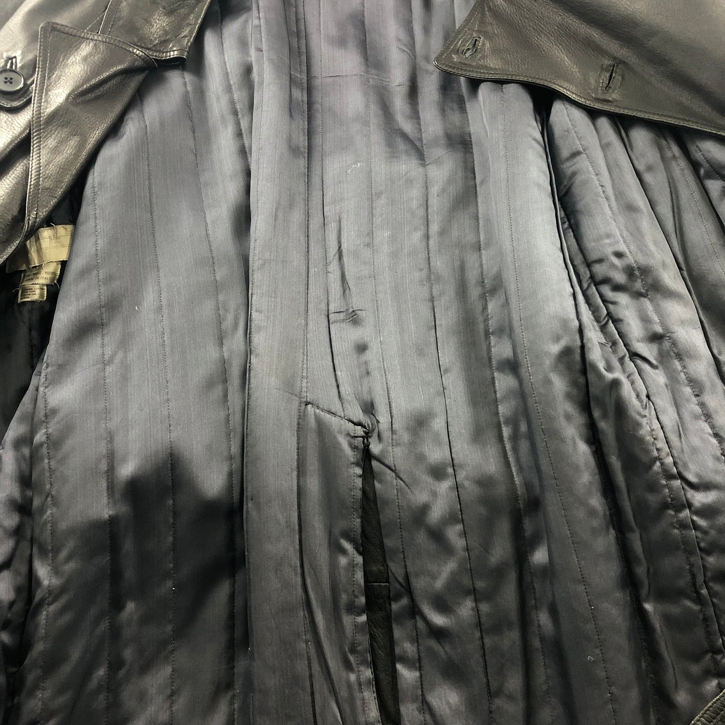 Giorgio Armani Leather Belted Trench Coat